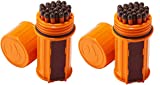 UCO Stormproof Match Kit with Waterproof Case, 25 Stormproof Matches and 3 Strikers - Orange(2-Pack)