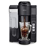 BELLA Single Serve Coffee Maker, Dual Brew K-Cup Pod or Ground Coffee Brewer, Adjustable Drip Tray for Personal Travel Mugs, Large Removable Water Tank, Black