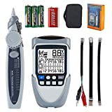 Aiment Network Cable Tester, POE Multifunction Wire Tracker with LCD Screen, Ethernet Cable Tester for ET613 ET612 with Flashlight Bag and Probe Audio Tone, Continuity Network Tester for Home Repair