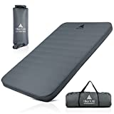 Hikenture Extra Thick Double Self Inflating Sleeping Pad, 9.5 R Camping Mattress 2 Person, Inflatable Foam Camping Pad with Pump Sack, Portable 4 in Thickness Comfort Plus Camping Mat for 4-Season