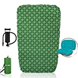 NBTiger Ultralight Wide Sleeping Pad Double Sleeping Pad with 2 Pillows and Pump, 2 Person Camping Pad Inflatable Camping Mattress for SUV Car Camping, Backpacking, Hiking