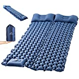 Sleeping Pad for Camping, LUXEAR Inflatable Camping Pad for 2 Person Foot Press Lightweight Backpacking Mat for Hiking Travel Camping Durable Waterproof Air Mattress Compact Hiking Pad