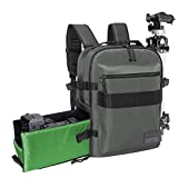 RANGELAND Stylish Camera Backpack (Bark Grey) for SLR/DSLR Cameras & Accessories, Fits 15.6' Laptop, Tripod Holder, Water Resistant Rain Cover & Detachable Sling Belt