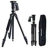 Merkury Innovations Adjustable Tripod for Cameras and Camcorders, 360 Degree Trigger Handle, Lightweight Quick Setup Video and Photography Tripod, Extendable to 54',MI-TB254-101