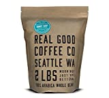Real Good Coffee Company - Whole Bean Coffee - Donut Shop Medium Roast Coffee Beans - 2 Pound Bag - 100% Whole Arabica Beans - Grind at Home, Brew How You Like