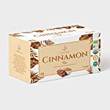 Authentic Lanka True Organic Premium Ceylon Cinnamon Tea Bags 25 Boxed Package, Caffeine Free, Sugar Alternative, Herbal Tea, 100% Vegan, Organic, Non GMO, USDA Certified, Sri Origin
