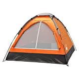 2 Person Dome Tent - Rain Fly & Carry Bag - Easy Set Up-Great for Camping, Backpacking, Hiking & Outdoor Music Festivals by Wakeman Outdoors (Orange)