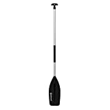 Attwood 11765-1 Canoe Paddle, Aluminum and Plastic, 5-Feet Long, Black Blade, Ergonomic Grip