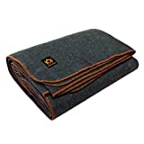 Arcturus Military Wool Blanket - 4.5 lbs, Warm, Thick, Washable, Large 64' x 88' - Great for Camping, Outdoors, Survival & Emergency Kits (Military Gray)