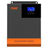 3000W Solar Inverter Pure Sine Wave 24Vdc to 110Vac, Off-Grid Power Inverter Charger 3KW Built-in MPPT Controller 60A, fit for 24V Lead Acid/ Lithium Batteries