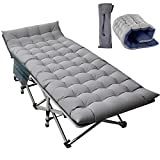 Slsy Folding Camping Cot, Folding Cot Camping Cot for Adults Portable Folding Outdoor Cot with Carry Bags for Outdoor Travel Camp Beach Vacation