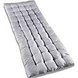 Zone Tech Outdoor Camping Cot Pads Mattress - Classic Gray Premium Quality Comfortable Thicker Cotton Sleeping Cot Lightweight Waterproof Bottom Pad Mattress for Adult, Kids Perfect for Hiking, Beach