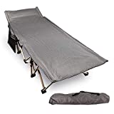 REDCAMP Folding Camping Cot for Adults 500lbs, Heavy Duty Wide Sleeping Cots with Carry Bag Portable for Camp Office Use, Grey 75'x28'
