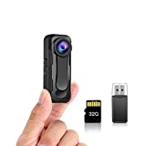 BOBLOV W1 32GB True 1080P Small Body Camera, Personal Pocket Video Camera with Audio Loop Recording Time Stamps External Memory Up to 128GTwo Clips and Easy to Operation