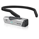 Ordro EP8 4K 60FPS Vlog Hands Free Lightweight Mini Wearable Video Camera Starlight Sensor, Wi-Fi App Control, IPX5 Warterproof,2-Axis Gimbal Stabilizer(Silver)