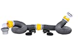 Camco 39658 Deluxe 20 ft Sewer Hose Kit with Swivel Fittings, Ready To Use Kit Complete with Sewer Elbow Fitting, Hoses, Storage Caps and Bonus Clear Extender