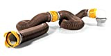 Camco 39625 Revolution 20' Sewer Hose Kit with 360 Degree Swivel Fittings and 4-in1 Elbow Adapter, Ready to Use Kit with Hose and Adapter , Brown