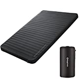 KingCamp Self Inflating Camping Mat, Double Sleeping Pad for 2 Person, Waterproof and 3D Warm Portable Large Thick Self Inflatable Foam Air Mattress, Outdoor Camping, Travel 79''x 50”x 3” R Value: 9.5