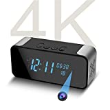 WiFi-Hidden-Camera, Alarm Clock with Bluetooth Speaker JOZAVTEE 1080P/2K/4K Full HD Nanny Cam with Night Vision and Motion Detection Alarm, Security Recording with Phone App for Outdoor/Home