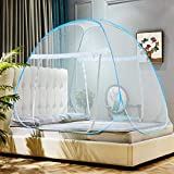 Omont Pop Up Bed Net Tent with Bottom, Folding Design Bed Canopy for Bedroom and Outdoor Trip,Easy to Install and Wash for Twin to King Size Bed (79 x71x59 inch)