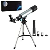 Oumoda Telescope, Kids Telescope, 90 X Refractor Telescope, Astronomy Telescope Tabletop Nature Exploration Gifts Toys for Kids, Adults Sky Star Gazing, Birds Watching