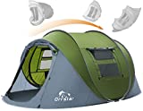 Orrstar Pop Up Tents for Camping 4 Person Waterproof Pop Up Tent Easy Up Setup Camping Tent 4 People 2 Big Doors Instant Tent Family Tent…