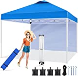 2022 Newest Pop Up Canopy Tent, 10 x 10 Tailgate Tent Outdoor Canopies Commercial Gazebo, Instant Canopy with Sidewall for Party Exhibition Picnic Camping