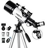 Telescope for Kids & Adults - 70mm Aperture 500mm AZ Mount Fully Multi-Coated Optics Astronomical refracting Portable Telescopes, with Tripod Phone Adapter, Carrying Bag, Remote Control