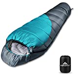 FORCEATT Mummy Sleeping Bag for 3-4 Seasons,Use Temperature is 14°F-59°F, Backpacking Sleeping Bag for Adults and Kids,Warm,Tearproof and Waterproof,Weight is 3.57lb,for Hiking, Camping