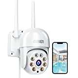 2K Security Cameras Outdoor - 3MP Wireless WiFi Home Security Camera System 360 Pan Tilt 360°View, Motion Detection and Siren, Full Color Night Vision, IP66, 2-Way Audio, SD Card Storage