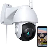 Security Camera Outdoor 1080 FHD 360View Night Vision IP66 Waterproof WiFi Camera with Motion Detection, Body Tracking 2-Way Audio for Home Security