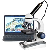 AmScope 40X-1000X LED Student Microscope + 5MP USB Camera (M150C-E5)