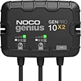 NOCO Genius GENPRO10X2, 2-Bank, 20-Amp (10-Amp Per Bank) Fully-Automatic Smart Marine Charger, 12V Onboard Battery Charger, Battery Maintainer and Battery Desulfator with Temperature Compensation