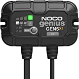 NOCO Genius GEN5X1, 1-Bank, 5-Amp (5-Amp Per Bank) Fully-Automatic Smart Marine Charger, 12V Onboard Battery Charger, Battery Maintainer and Battery Desulfator with Temperature Compensation
