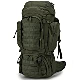Mardingtop 60L Molle Hiking Internal Frame Backpacks with Rain Cover for Camping,Backpacking,Travelling(Army Green)