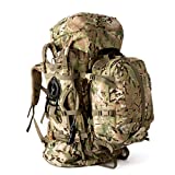 MT Military Army Large Rucksack with Detacheable Tactical Assault Backpack, Hydration Pack, Padded Shoulder Straps and Waist Belt, Internal Metal Frame, for Men, Multicam Camo