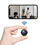 Mini Spy Hidden Camera WiFi Nanny Cam with App 1080P HD Small Wireless Portable Home Security Cameras Covert with Night Vision Motion Detection Built in Battery 32Gb SD Card for Home Indoor Outdoor
