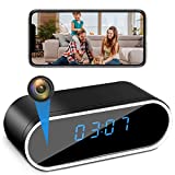 Hidden Camera Clock Wireless with Loop Recording Spy Camera Alarm Clock with Night Vision and Motion Detection HD 1080P WiFi Nanny Cam for House Children Security