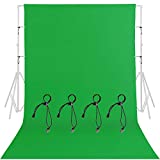 GFCC Green Screen Backdrop Background - 7x10FT Photography Backdrop Photo Background Screen for Video Recording Greenscreen Picture Photoshoot