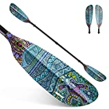Hornet Watersports Fiberglass Kayak Paddle for Adults- Ideal for Touring, Fishing and Boating- 90.5 inches / 230CM Adjustable with Carbon Fiber Shaft- Kayaking Equipment