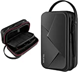 TELESIN Large Carrying Case for GoPro Max Hero 10 9 8 7 6 5 4 3, Osmo Pocket Action, Insta 360 One R, Hard Protective Travel Bag for Selfie Tripod Mount Strap and More Accessories (Capacity Increased)