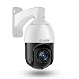 SUNBA PTZ Camera Outdoor IP PoE+, 5MP 20x Optical Zoom, Built-in Mic, 24x7 Automatic PTZ Tour, Long Range Infrared Night Vision up to 328ft (405-D20X 5MP)