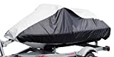 Budge Deluxe Jet Ski Cover Fits Jet Skis 121' to 135' Long x 36.75' Wide, Black/Gray (BA231212015)