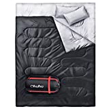 Sleeping Bags for Adults, Ohuhu Sleeping Bag Double Sleeping bag Sleeping Bag for Kids with 2 Pillows Waterproof 2 Person Cold Weather Sleeping Bags for Camping Backpacking Hiking Outdoor