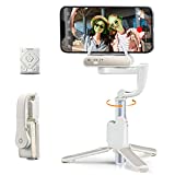 Selfie Stick Gimbal Stabilizer, Face Tracking & 360° Rotation Tripod with Wireless Remote, 1-Axis Gimbal for iPhone 13 Pro Android Video hohem iSteady Q-White Handheld
