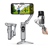 AOCHUAN SMART X Smartphone Gimbal Stabilizer, Handheld 3-Axis Phone Gimbal with LED Fill Light, Portable and Foldable Stabilizer, Vlogging TikTok YouTube Face Tracking for iPhone and Android