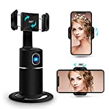 Auto Tracking Phone Holder, 360° Rotation, Auto Face Tracking Camera Gimbal Stabilizer, Selfie Stick Phone Tripod for Live Vlog, TikTok, YouTube Livestream. Rechargeable Battery, No App Required