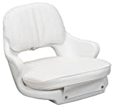 Moeller Marine Moeller ST2000-HD, Boat Helm Seat and Cushion, Includes Mounting Plate , White , 24.5' x 20' x 16'
