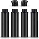 Mic Stand Extension Tube 4 Pieces 5/8 Inch Microphone Extension Pipe Aluminium Alloy Stand Extenders Screw Boom Tubes Microphone Extension Rod with 2 Metal Adapters for Desk Stand Arm Stand, Black