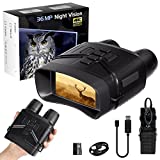 Night Vision Binoculars, 4K Camouflage Night Vision Goggles Military Tactical, 3'' Large Screen Binoculars for Adults with Anti-Shake Motion Detection & Rechargeable Lithium Battery (Black)